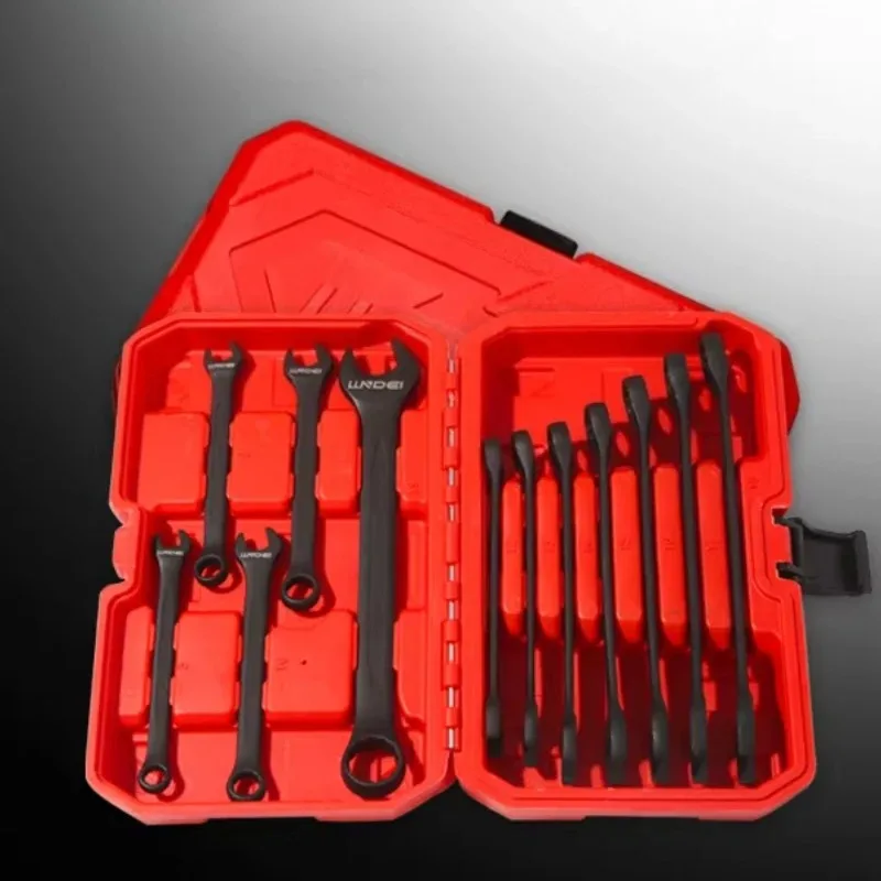 

Durable Thickened Chrome Vanadium Steel Dual Use Wrench Open End Box End Car Repair Tool