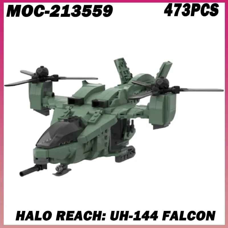 

473 шт. MOC- 213559 Halo Reach: UH-144 Модель Сокола Строительные блоки DIY Креативная сборка Кирпичи Игрушки Детские рождественские подарки