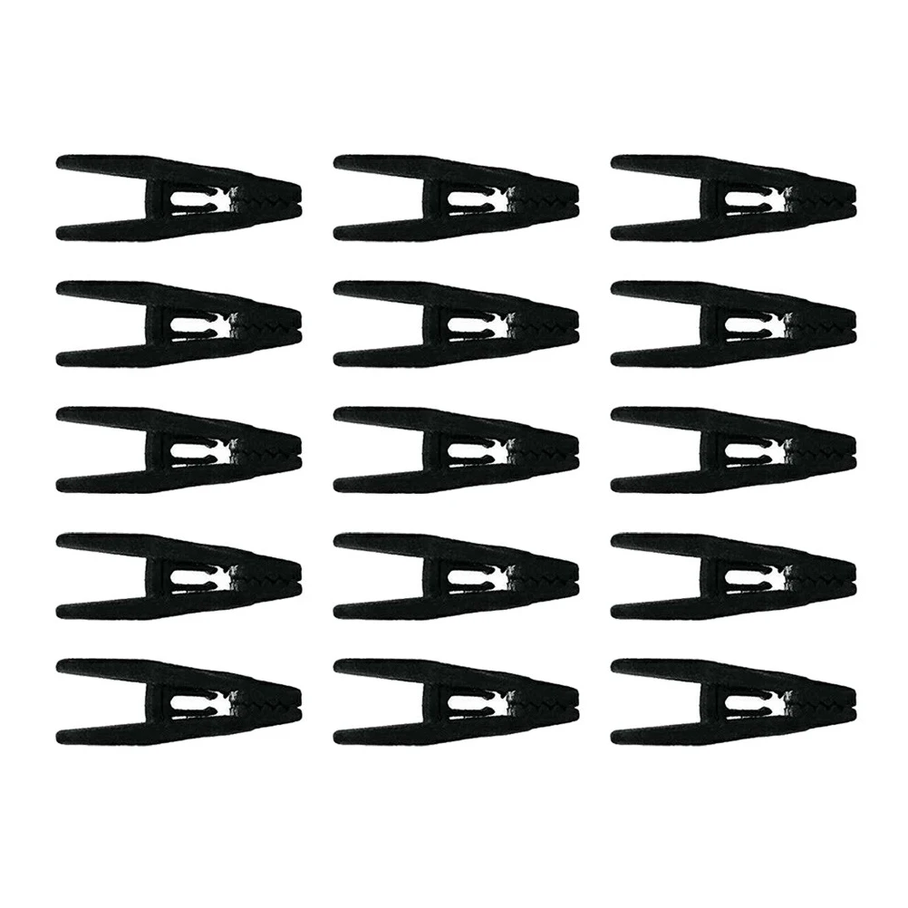 

15Pcs LongLasting AntiWind Clothes Hanger Clips for Socks Bras Clothes Smooth Edges NonSlip Holders for Home Balcony Yard Black