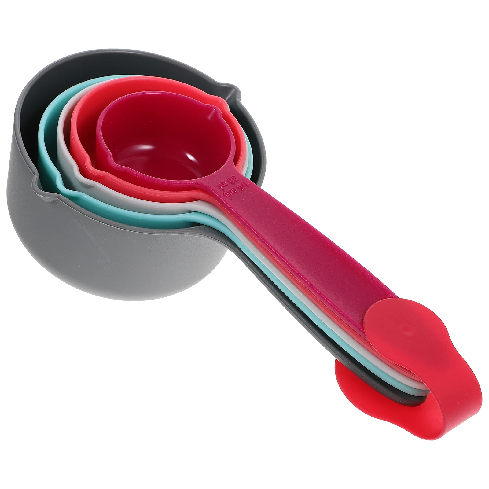 

5pcs Measuring Spoon Set Plastic Baking Cooking Kitchen Food Scoop 250ml 125ml 80ml 60ml 30ml Spoons Cups Collapsible Milk