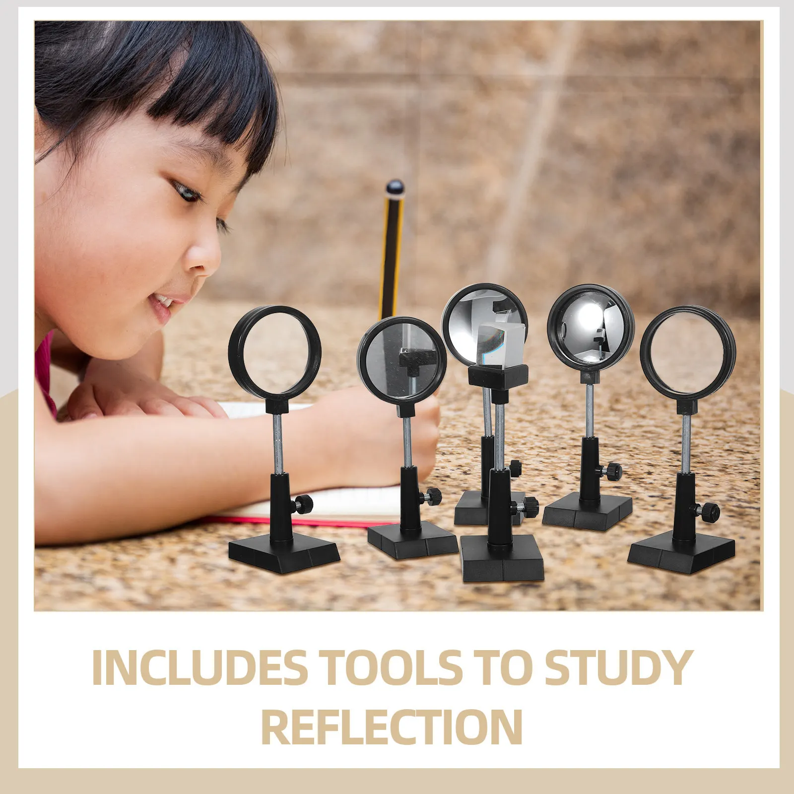 Optical Lens Experiment Kit for Science Lessons Concave Experiments Teaching Tool Classroom Rack Physics Equipment