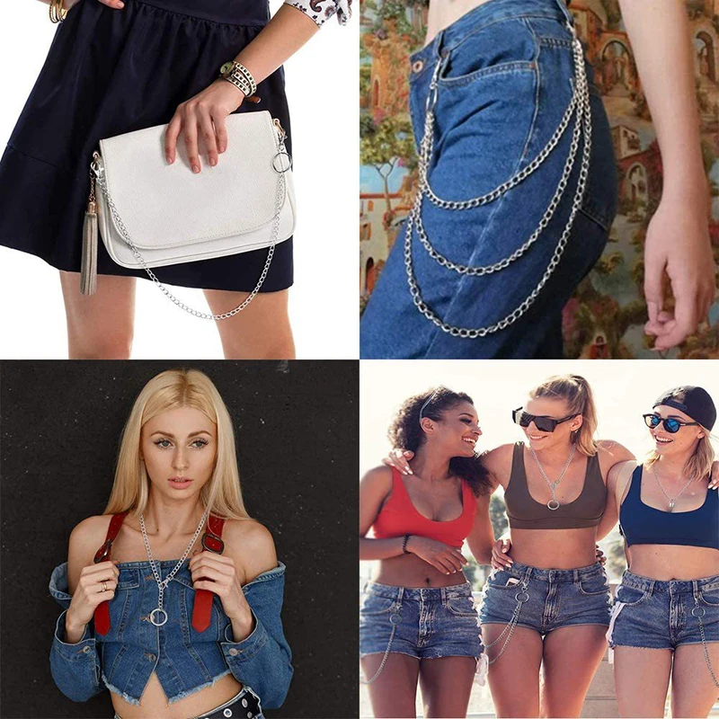 Punk Street Schlüsselanhänger Kette Frauen Männer Mond Stern Nieten Schädel Zubehör Wahl Rock Goth Hosen Taille Gürtel Kette Auf Jeans Jewerly – Detail 30