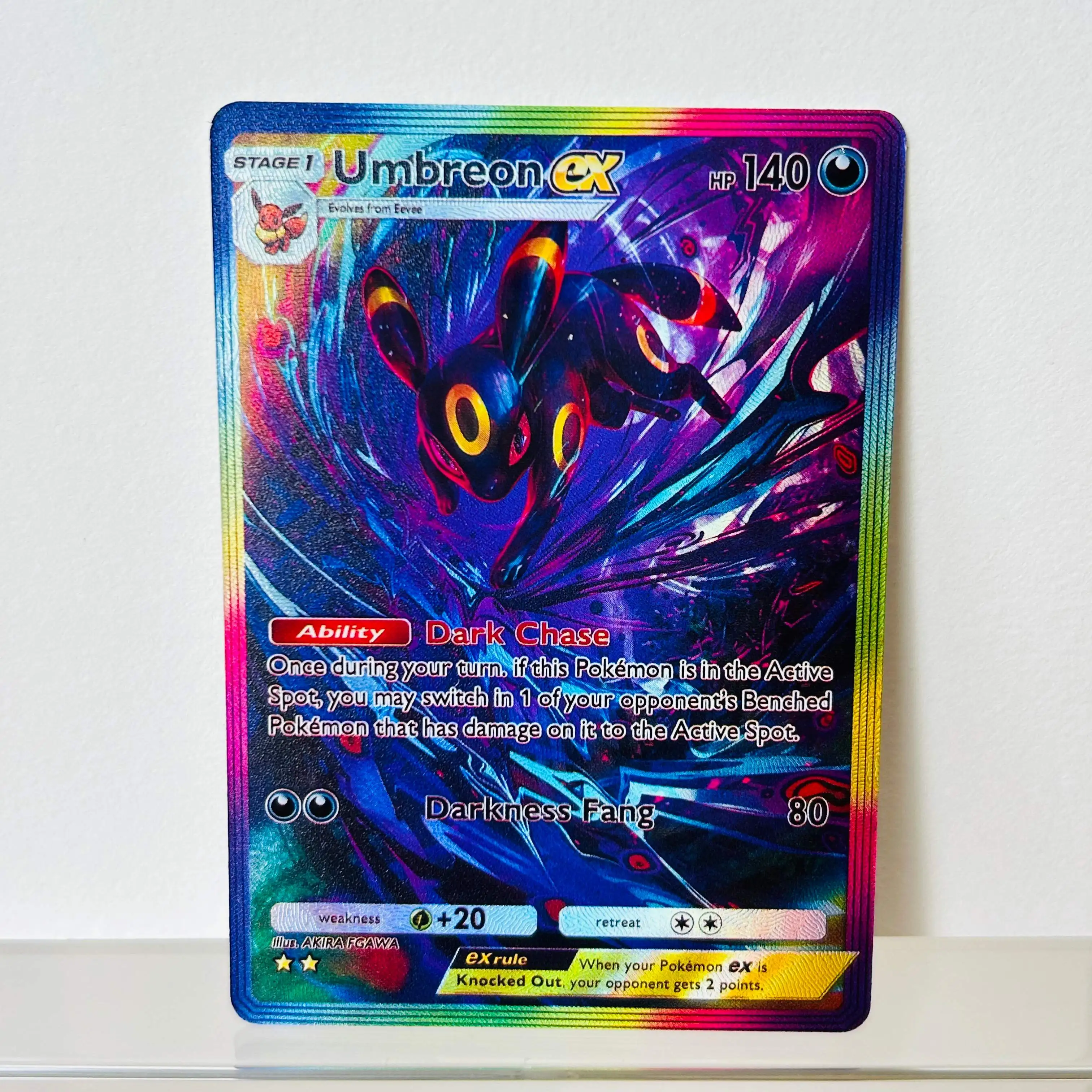 

Pokémon Umbreon ex English Card Holographic Texture Perfect Condition DIY Premium Anime Collection Card