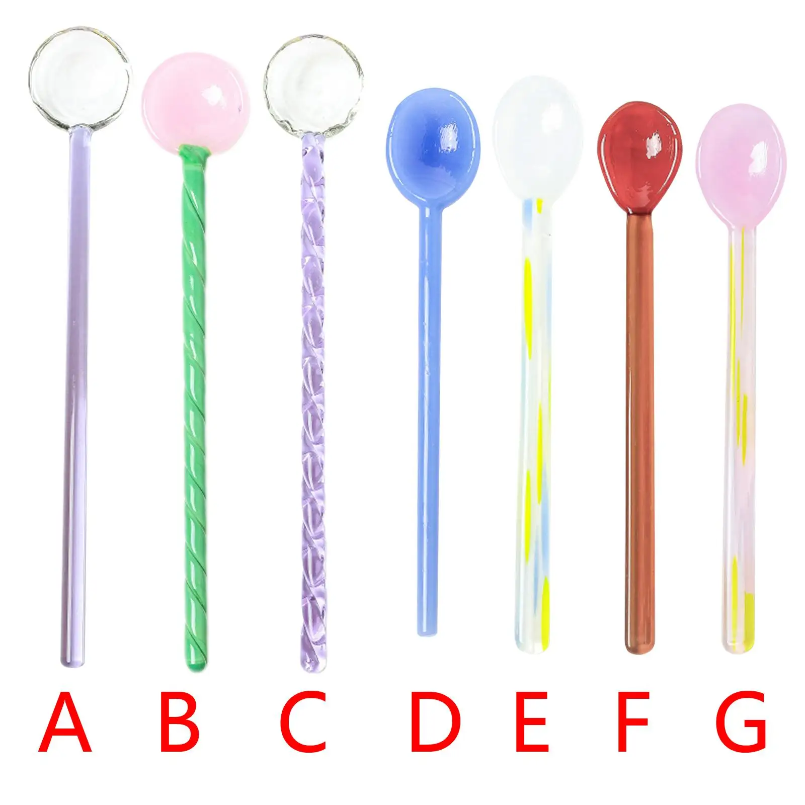 Stirring Spoon Decorative Resistant Creative Swizzle Stick Long Handle Mixing Spoon Glass Drinks Salt Dessert Juice