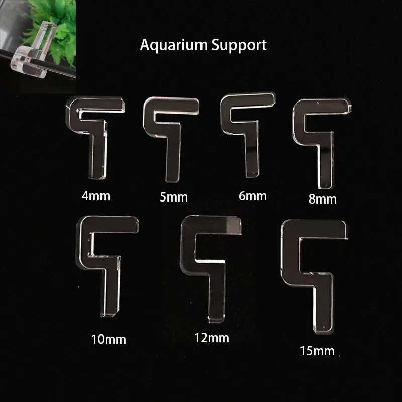 4/5/6/8/10/12/15mm Acrylic Aquarium Fish Tank Clips Glass Cover Support Holders Accessories for Aquarium Filter Lamp Stand