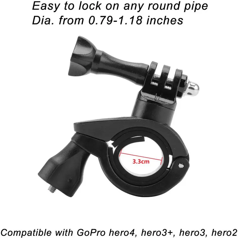 360 Degree Rotation Bike Bicycle Motorcycle Handlebar Handle Bar Mount Holder for Gopro Hero 4 3 2 3+ Camera Accessories