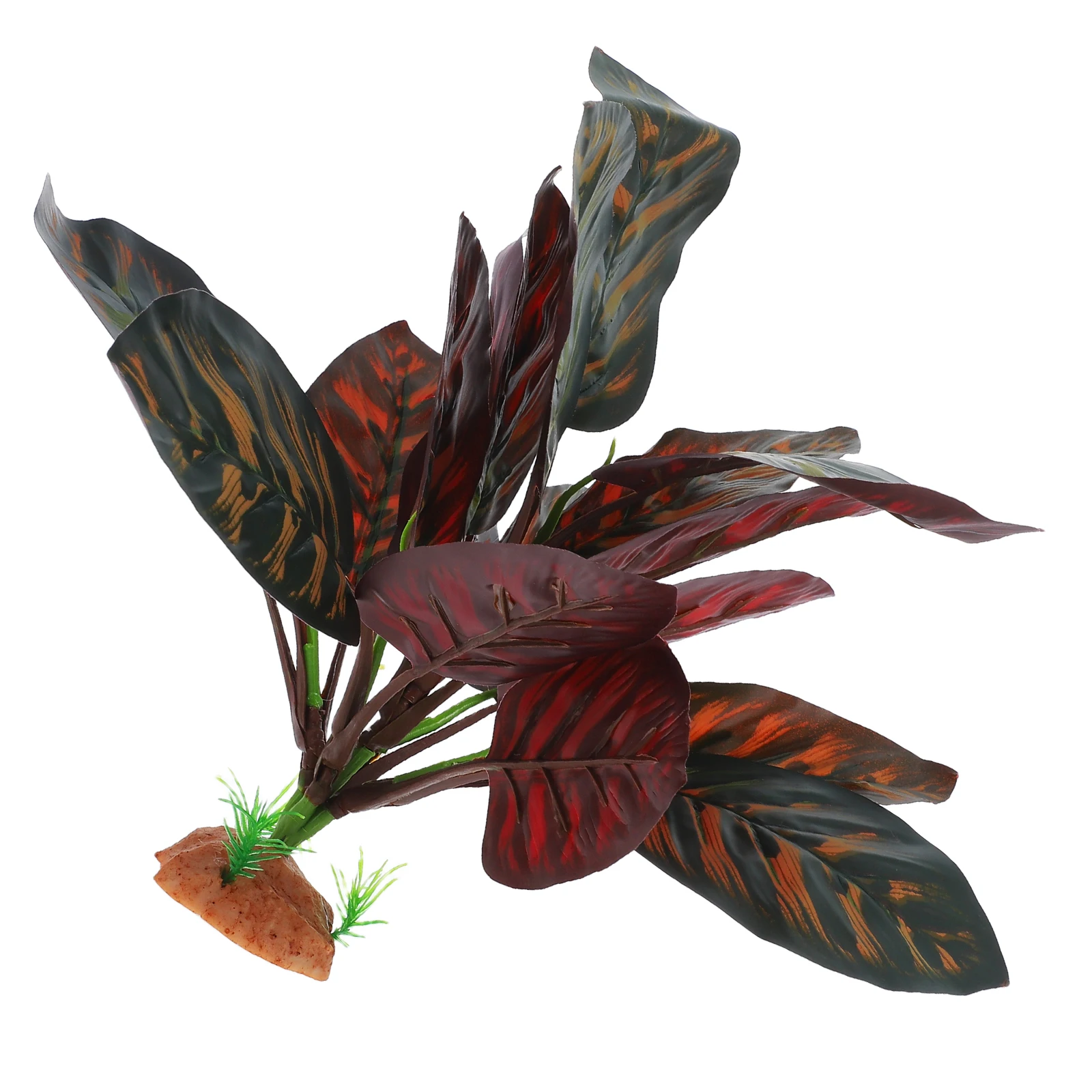 

Reptile Decoration Terrarium Lizard Tank Accessories Abs Plant Leopard Gecko Aesthetic Realistic Safe Durable Versatile Glass