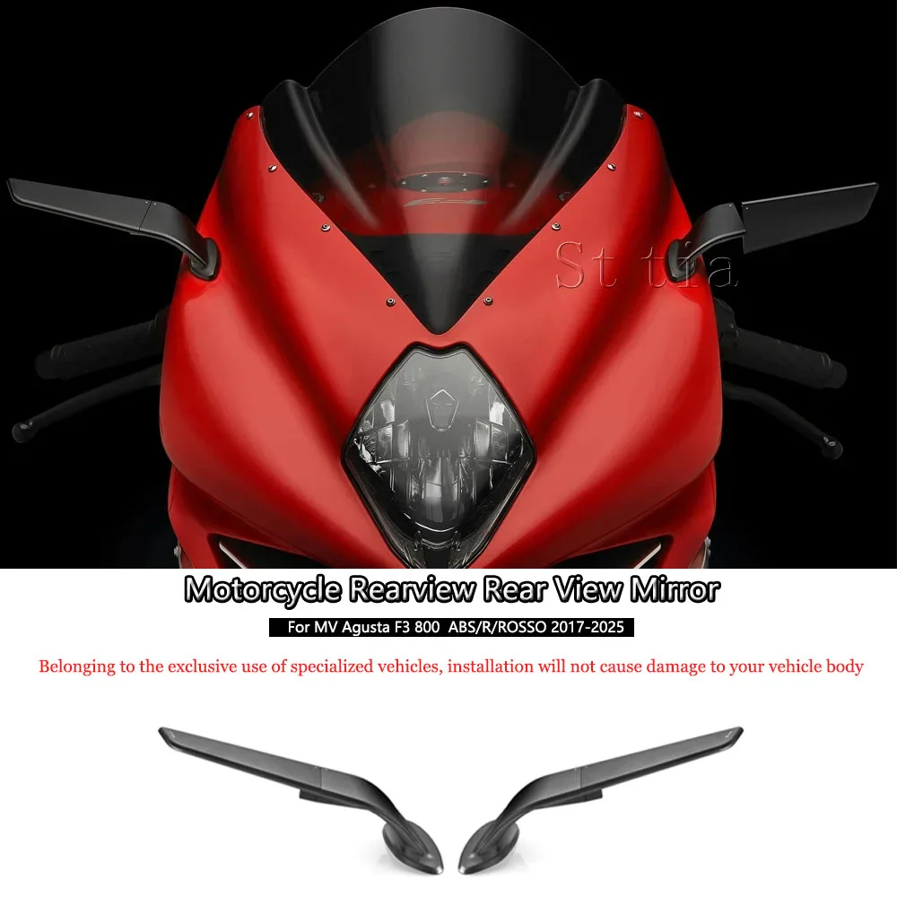

Motorcycle Accessories Rearview Rear View Mirrors Glass Back Side Mirror Left And Right NEW For MV Agusta F3 800R ABS 2017-2025