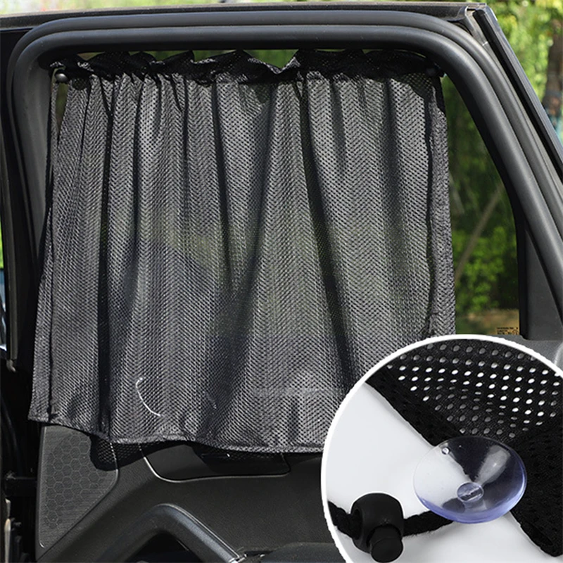 Car Curtain Sunshades Mesh Suction Cup Car Sunshades Sun Protection and Heat Insulation Car Side Window Curtains Auto Supplies