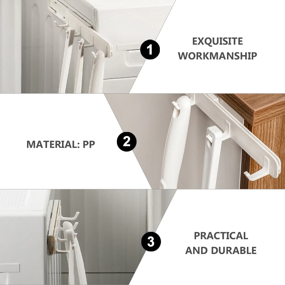 

2Pcs Cabinet Gap Storage Hook Nail-Free Easy to Install Practical Pull-Out Design for Hats Bags and Kitchen Tools Tidy Room