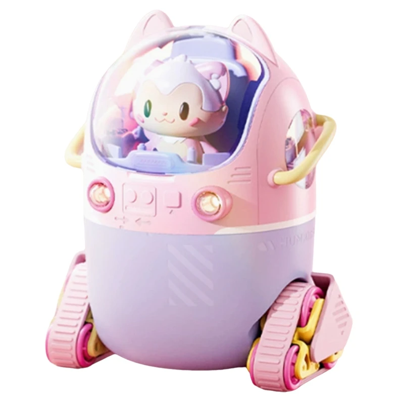 

PHILE-Portable Home Humidifier Office USB Cute Cartoon Tank Car 220ML Air Humidifier With LED Light