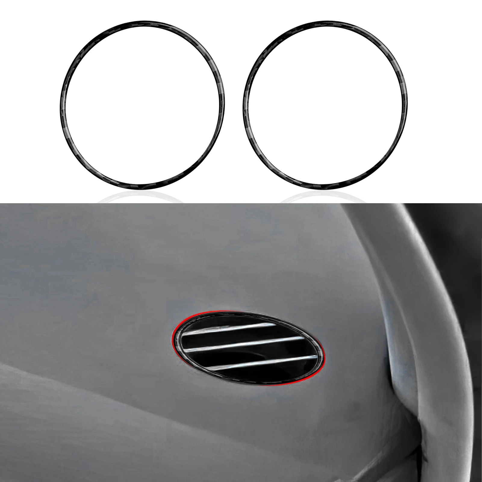 For VW Jetta A4 Bora Golf IV MK4 R32 GTI Variant (1997-2005) Trim, Car Side Air Outlet Panel, Carbon Fiber Interior Sticker