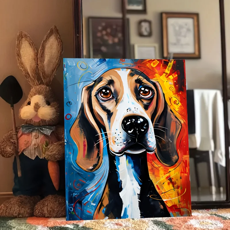 

Цифровая картина маслом «Бигль», подходит для украшения дома, подарков на день рождения или новоселье — идеально подходит для взрослых и подростков.