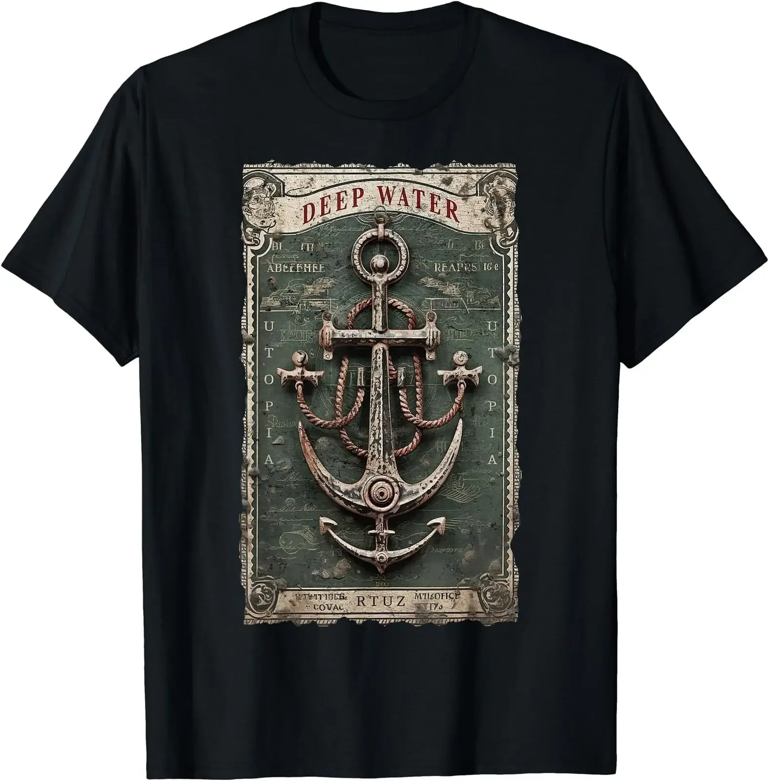 Ship Anchor Maritime Sailor Sea Captain Harbor Sea Anchor T-Shirt S-5XL