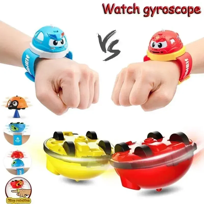 

Watch Rotating Q Car Toy,Fidget Gyroscope Toy, Gyroscope VS Battle Set VS disc Inertia Rotation QQ car Interactive Watch Toy