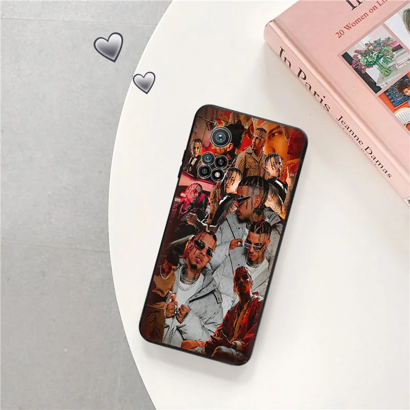 Custodie in Silicone nero per Redmi Note11 Pro 10A 10C 9A 9C 9i 9T Note 9s 10 Lite 10s 11s Singer Rauw Alejandro Xiaomi 9 Cover