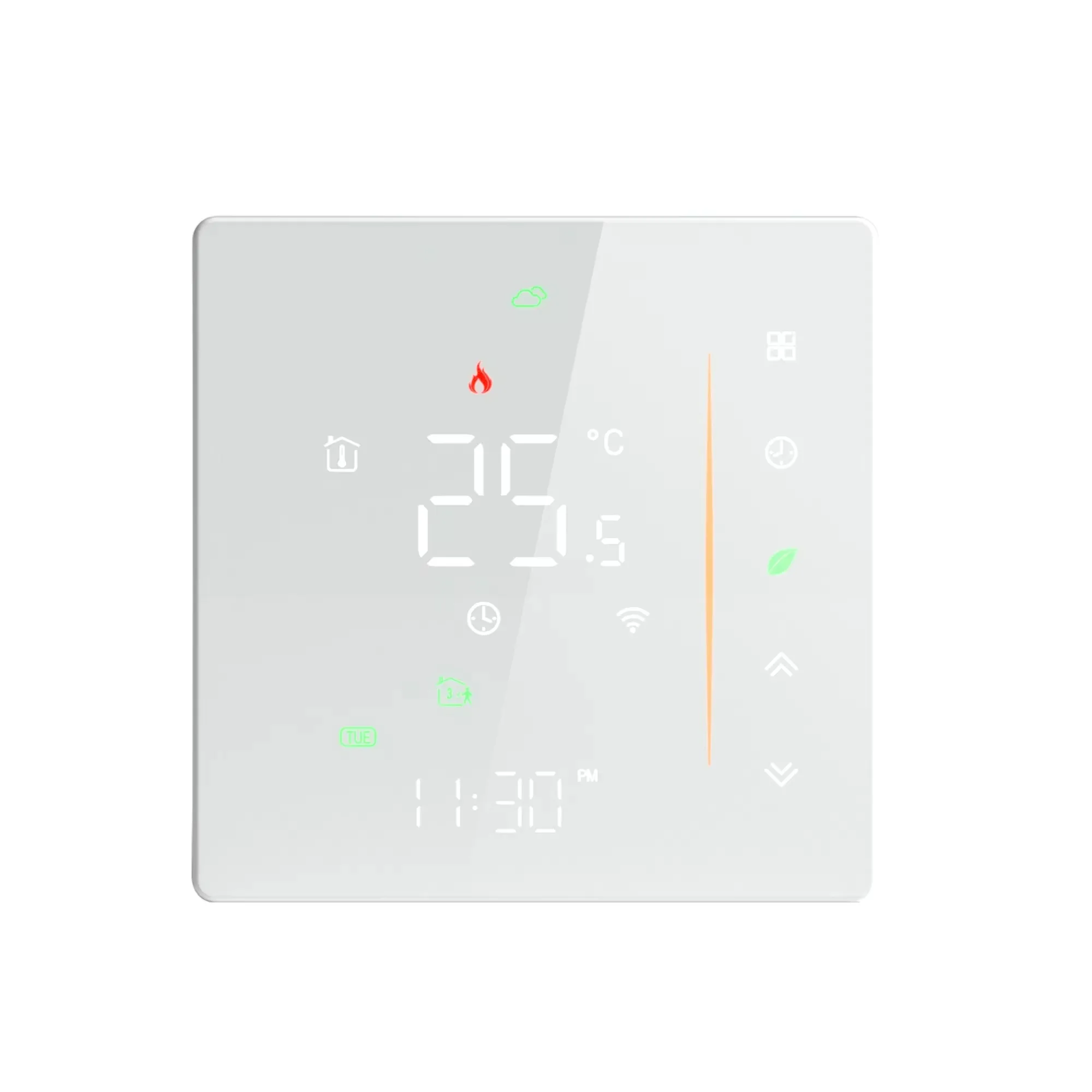 

Minco Home Smart WiFi Thermostat Programmable Temperature Controller for Water/Gas Boiler Heating Tuya/Smart Life White