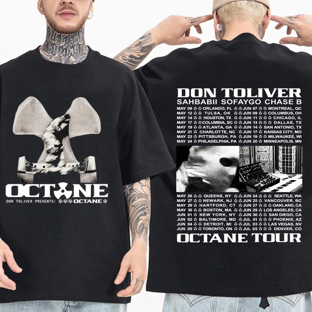Don Toliver Octane Tour 2026 T-shirt Man Woman Harajuku Short Sleeve O-neck Casual Shirt