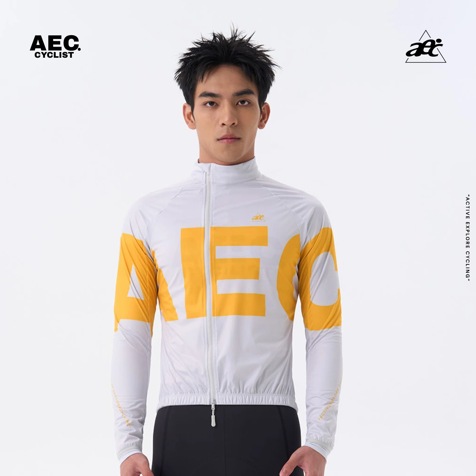 

AEC Men's Bicycle Jacket Autumn Windbreaker Long Sleeve Zipper Bike Coats JingSu Series Windproof Road Bike Clothing