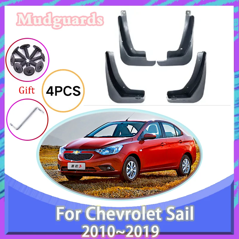 Car Mud Flaps For Chevrolet Sail Nuevo Classic 2010~2019 Anti-splash Mudflap Splash Muds Flap Mudguards Fenders Auto Accessories