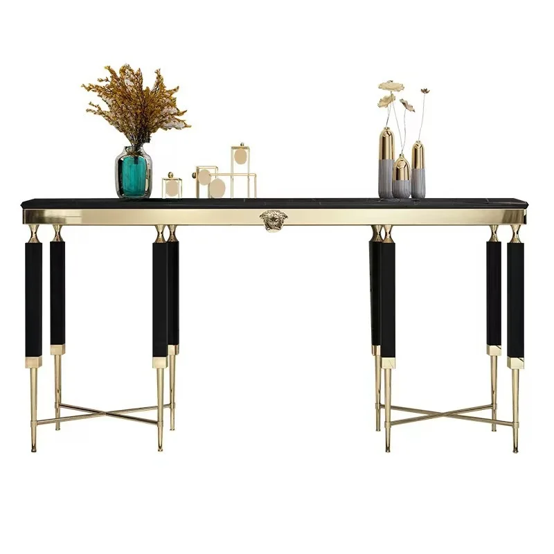 

Marble entrance , simple end view tble, modern strip against the wall, control , entrance entrance table, light luxury style