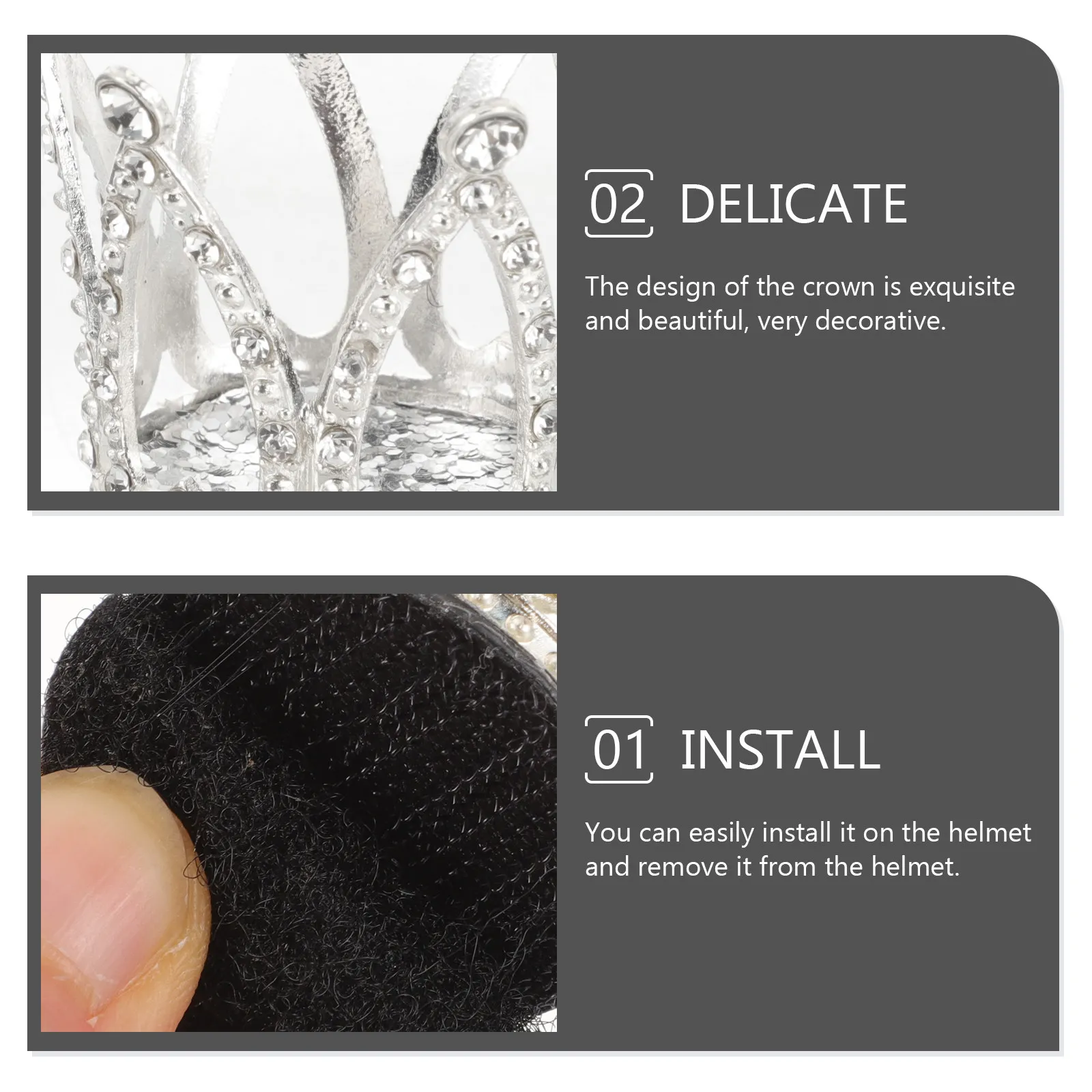 Decoration Rhinestone Adhesive Design for Motorcycle Ski Cycling Helmets Versatile Accessory Women