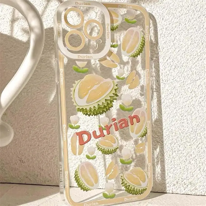 S22 S23 Ultra Phone Case For Samsung Galaxy S24 Ultra S20 S21 FE S22 Plus S21FE S23FE Summer Fruit Flower Clear Soft Back Cover