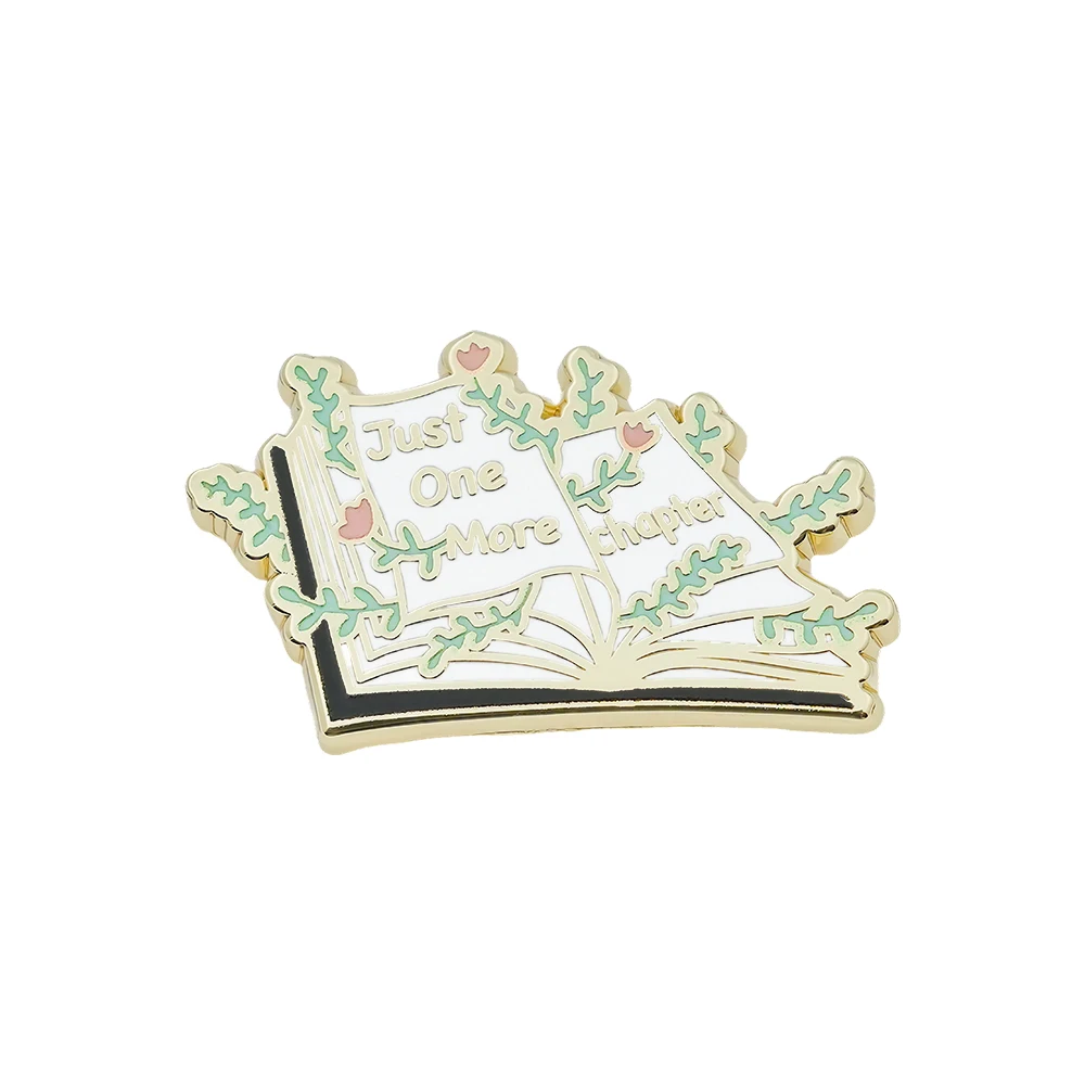 

Wizard Open Book Brooch Just One More Page Enamel Pin Fashion Jewelry Enamel Badge Accessories Bookworm Teacher Student Gift