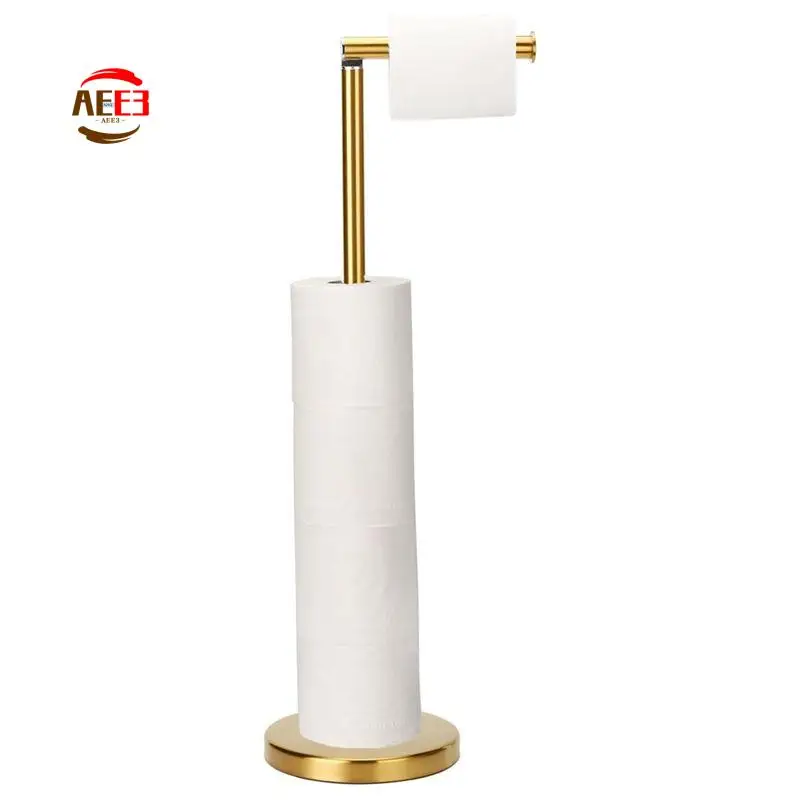 

AEE3-Toilet Paper Holder Stand, Large Storage Tissue Roll Holder Free Standing For Bathroom, Modern Toilet Paper Roll Holder Dur