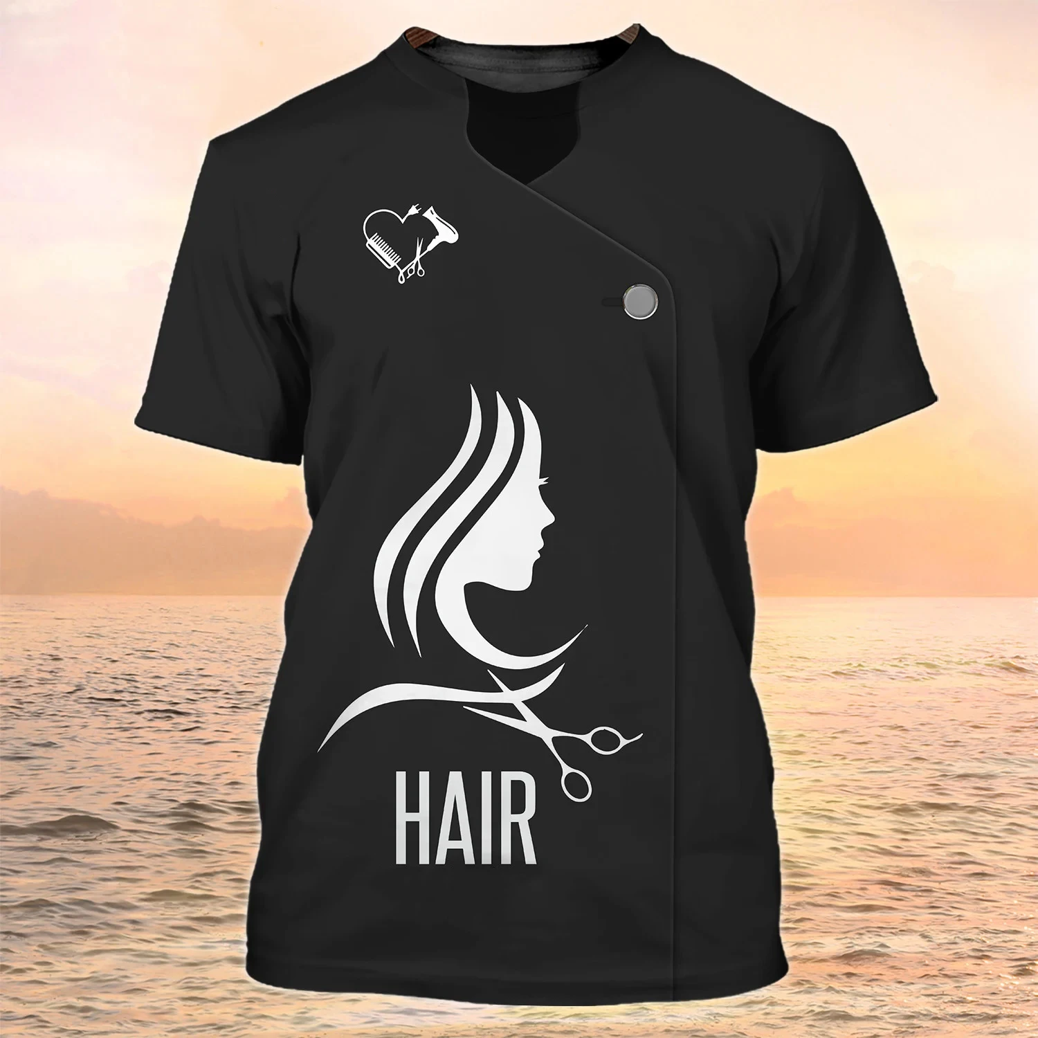 Friseur T-Shirts 3D-Druck Friseur Salon Männer Frauen lässig Mode übergroße T-Shirt Cosplay T-Shirts Tops Uniform Streetwear