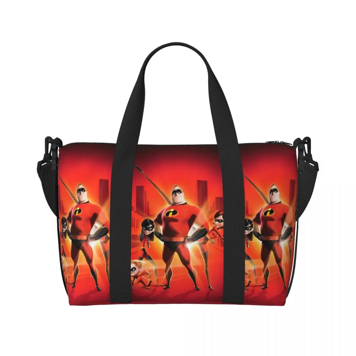 

Пляжная большая сумка на заказ The Incredibles для женщин, очень большие сумки для спортзала, дорожные сумки для покупок в стиле супергероя аниме
