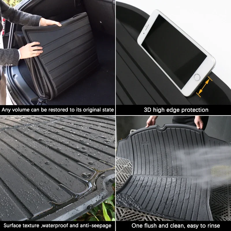 Polymères de coffre de voiture imperméables, tapis de coffre Cargo, accessoires de voiture pour Volvo S40 2004 ~ 2012 2011 II 2010 2009 2008 2007 2006 2005