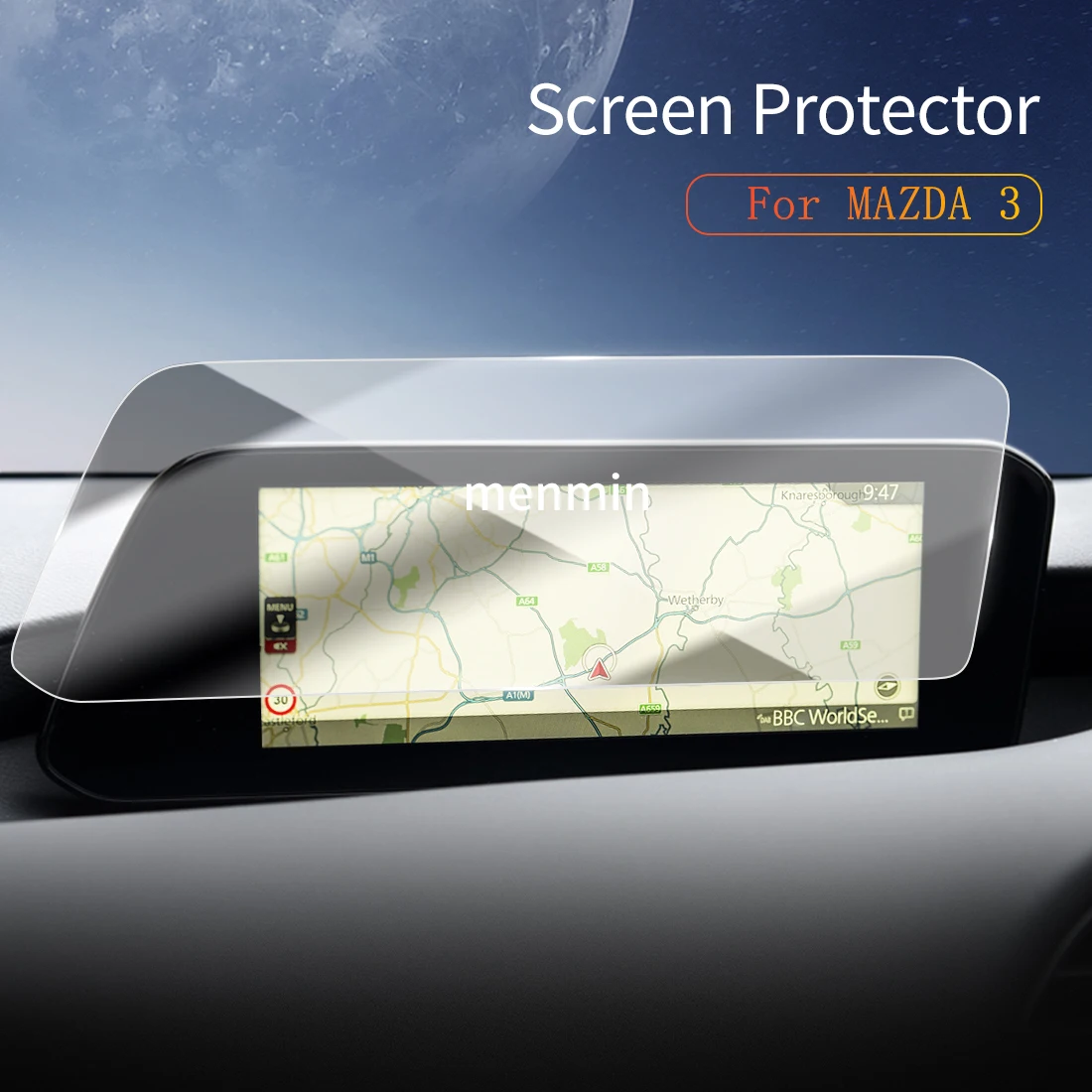 

Car Stickers Dash Carplay Mirror Screen Protector Display Tempered Glass Protective Film Vehicle Accessories For24 MAZDA 3 RHD