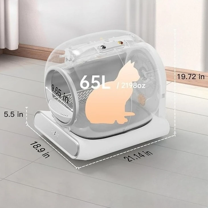 New Automatic Smart Cat Litter Box Automatic Cleaning and Deodorizing Cat Toilet Large Capacity Fully Enclosed Cat Litter Box view 2