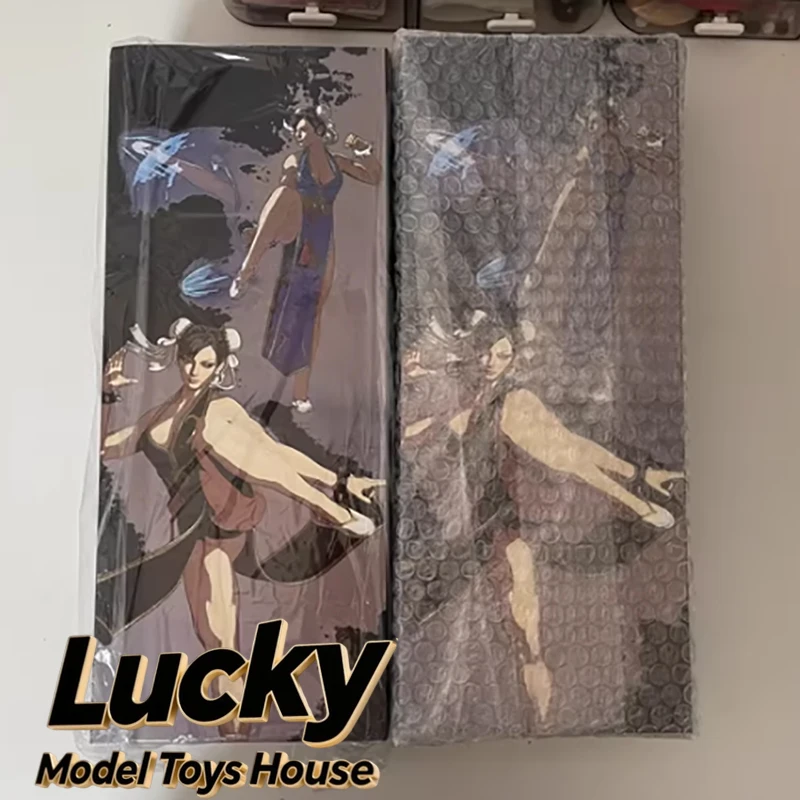 

PLAY TOY P023 1/6 Game Fighting Goddess Chun Li Cloth Action Figure Blue Black Cheongsam Deco Muscle Body 12inch Soldier Doll