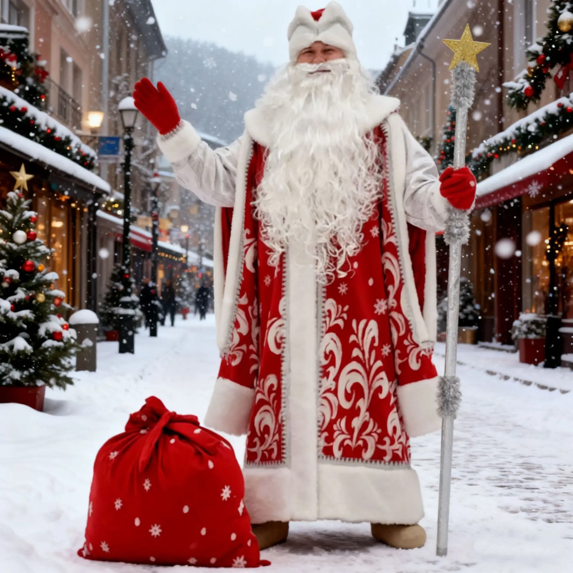 2026 جديد الروسية سانتا كلوز كرنفال تأثيري حلي السنة الجديدة ملابس للرجال زينة عيد الميلاد أزياء الهالوين #1
