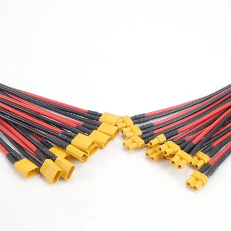 5/10 أزواج من المقابس XT30 للذكور والإناث مع كابل معلب 100 مم 16AWG لبطارية RC ذات الجناح الثابت، وبطارية ليبو، وشاحن طائرة بدون طيار FPV