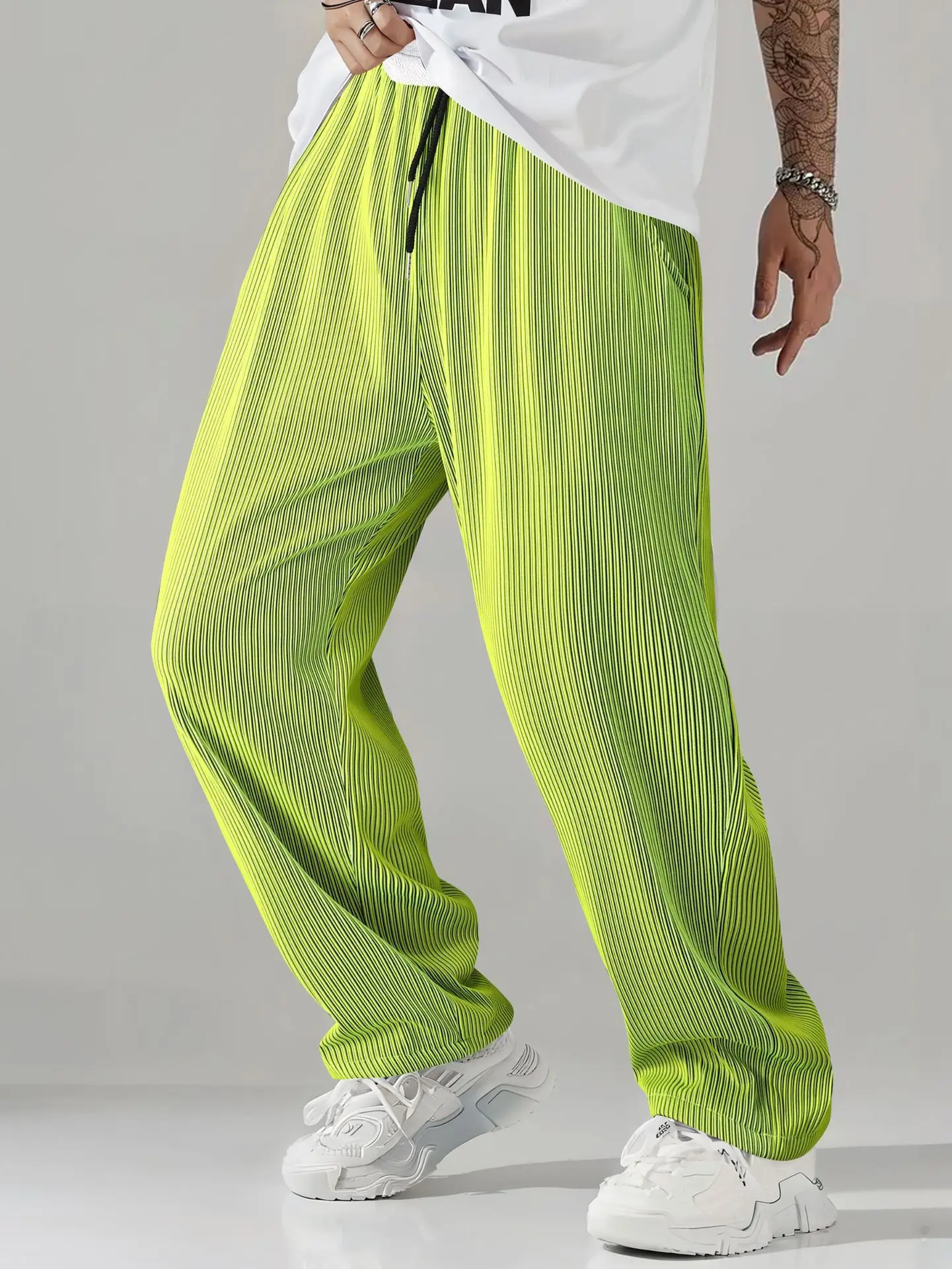 

New Men's Casual Pants Anti-Wrinkle, Non-Stretch, Breathable, Elastic, Stain-Resistant Straight-Leg Pants, Hip-Hop Streetwear