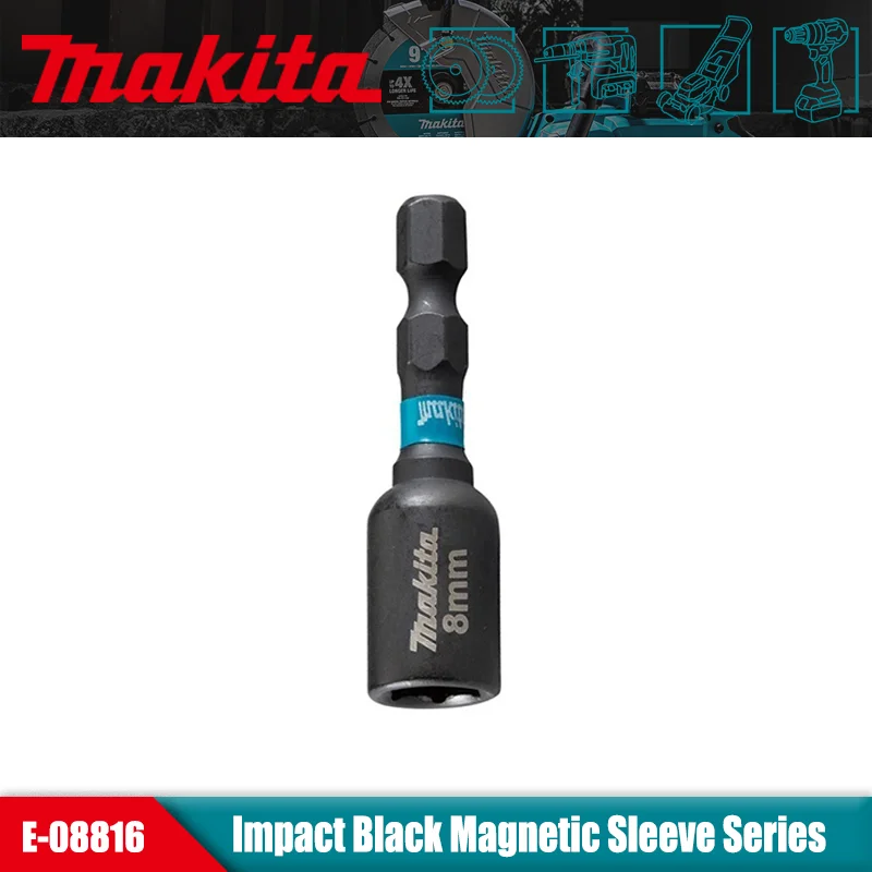 Makita E-08816 Impact Black Magnet Drill Bit Holder 8MM/50MM Hexagonal Handle Tool Accessories