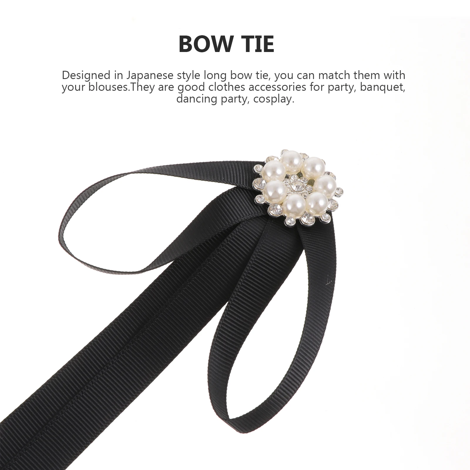 

3 Pcs Bow Accessories Bow-knot Tie Japanese Lady Long Woman Charming Ribbon Shirt