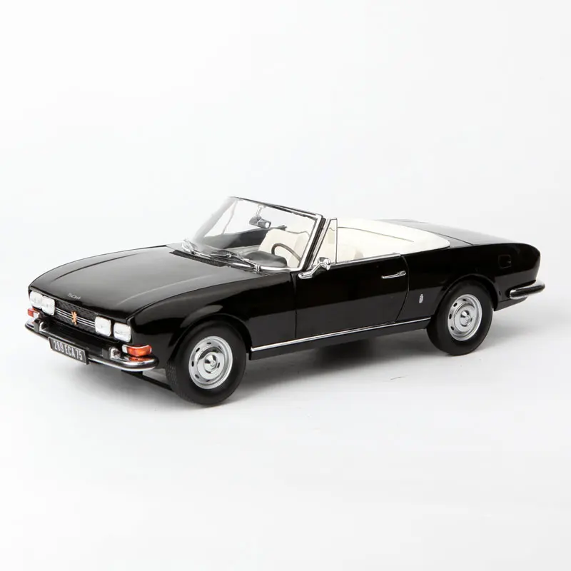 Diecast 1/18 Scale 504 Cabriolet 1971 Alloy Car Model Collection Souvenir Display Ornaments Vehicle Toy