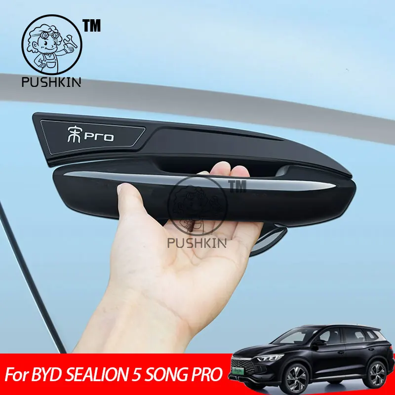 

For BYD Sealion 5 DM-i 2025 2026 SONG PRO Car Door Pull Doorknob Catch Door Handle Bowl Cap Decoration Cover Trim Accsesories