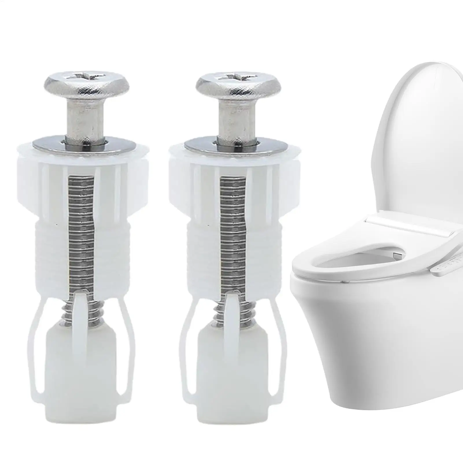 

2Pcs Toilet Seat Fixings Toilet Fixing Part Stainless Steel Toilet Seat Screws Top Fixing Toilet Seat Fittings Toilet Lid Fixing