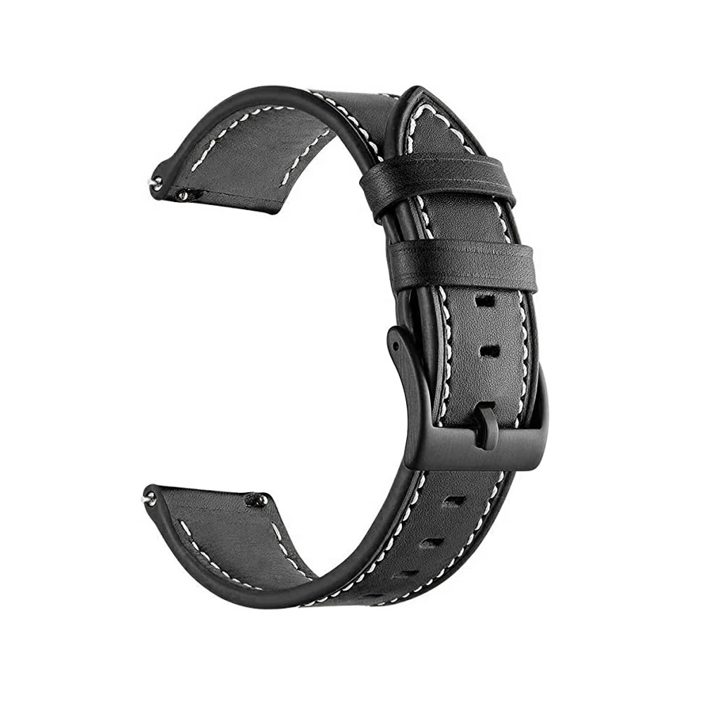 20 22mm Watch Band for Garmin Forerunner 965 255 745 265 645 245 165/Venu 2 Plus/SQ/Vivoactive 3 4 Strap Leather Bracelet Correa