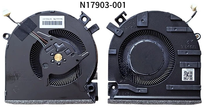 B=For Laptop CPU Cooling Fan DFS5K22B056737 DC5V 0.5A 4-Pin  HP 15-FA TPN-Q278 TPN-Q279 N17902-001 N17903-001