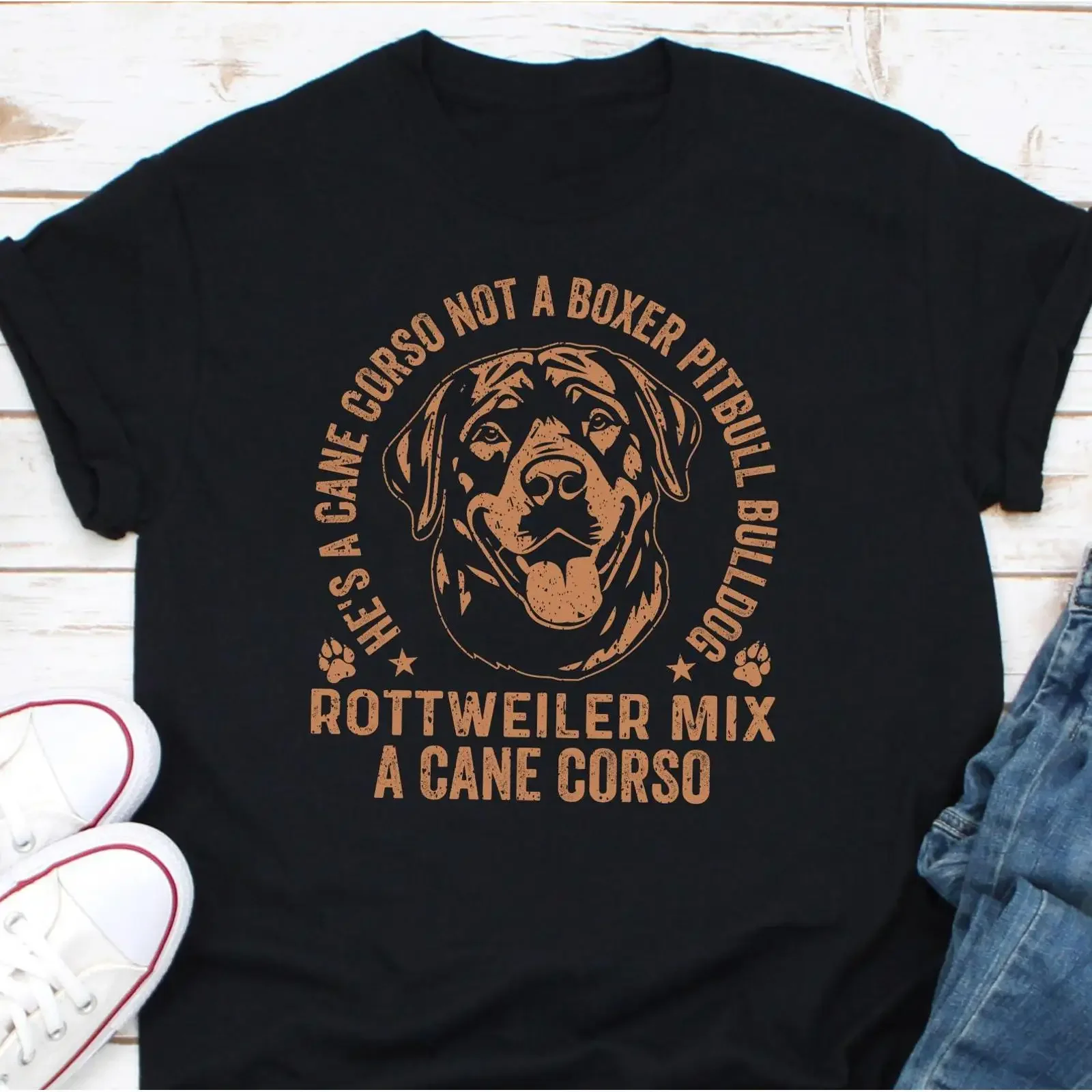 Es un Cane Corso, no un Boxer, Pitbull, Bulldog o Rottweiler. Camiseta divertida para dueños amantes de los perros, vintage, lavada, suave y transpirable.