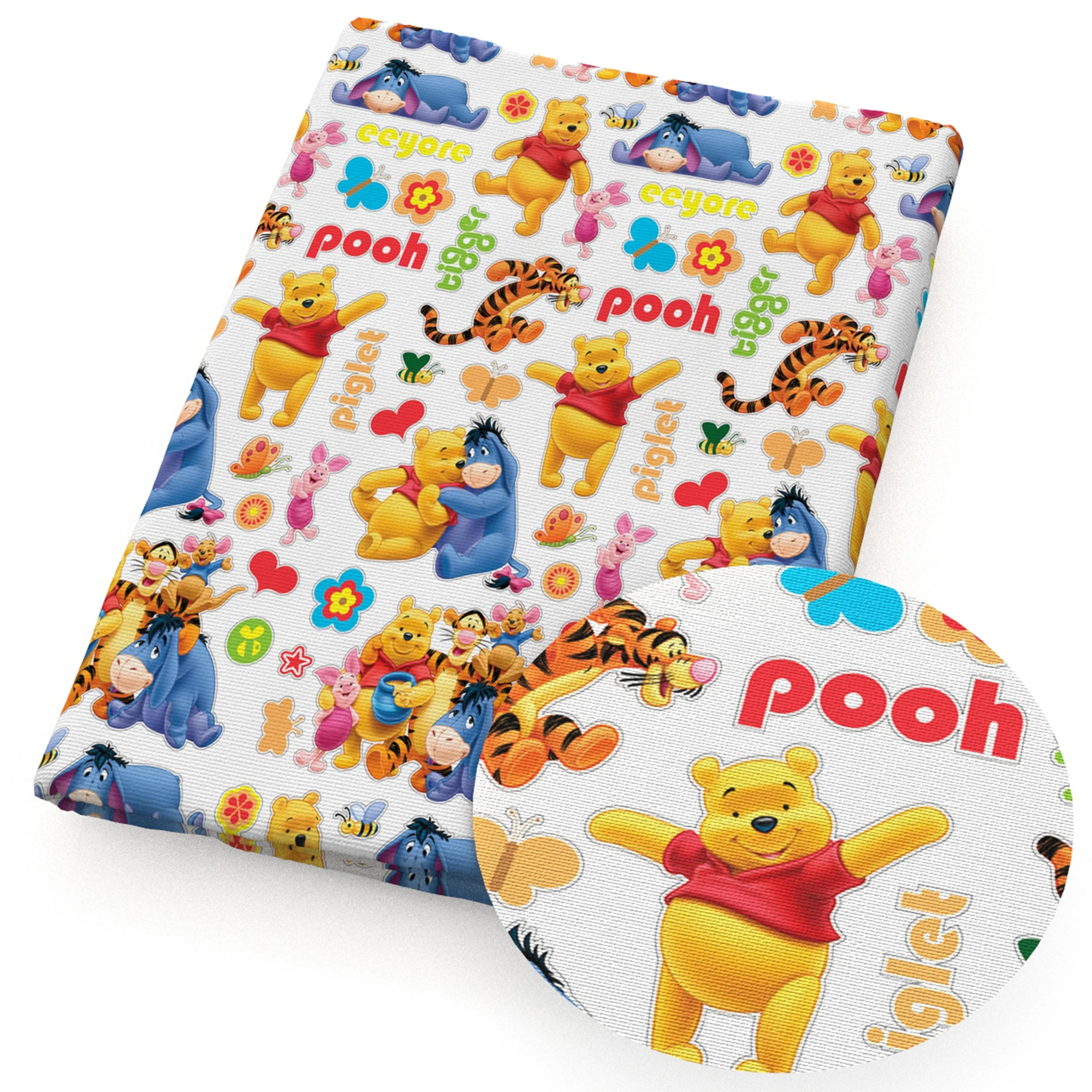 Disney 50*145cm Patchwork Winnie The Pooh tessuto di cotone per tessuti per cucire tessuti trapuntati materiale per ricamo fai da te fatto a mano