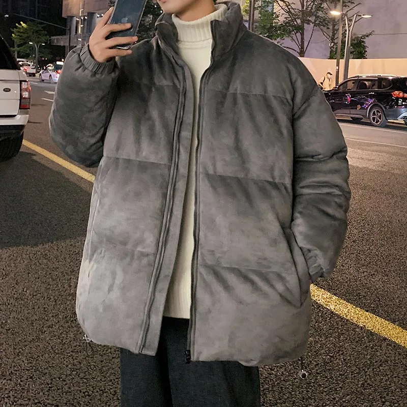 

TRSYPHXM new Cotton jacket for men in autumn and winter, thick and fluffy cotton jacket for warmth, bread jacket, cotton jacket