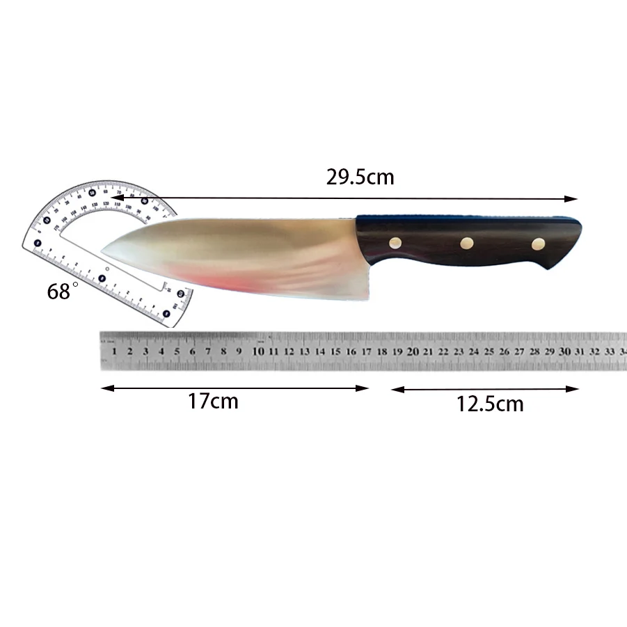 Chopper Knife 3-layer BG42 Aviation Special Steel Chef Cleaver Slicing Handmade Kitchen Knife With Cover Meat And Poultry Tools