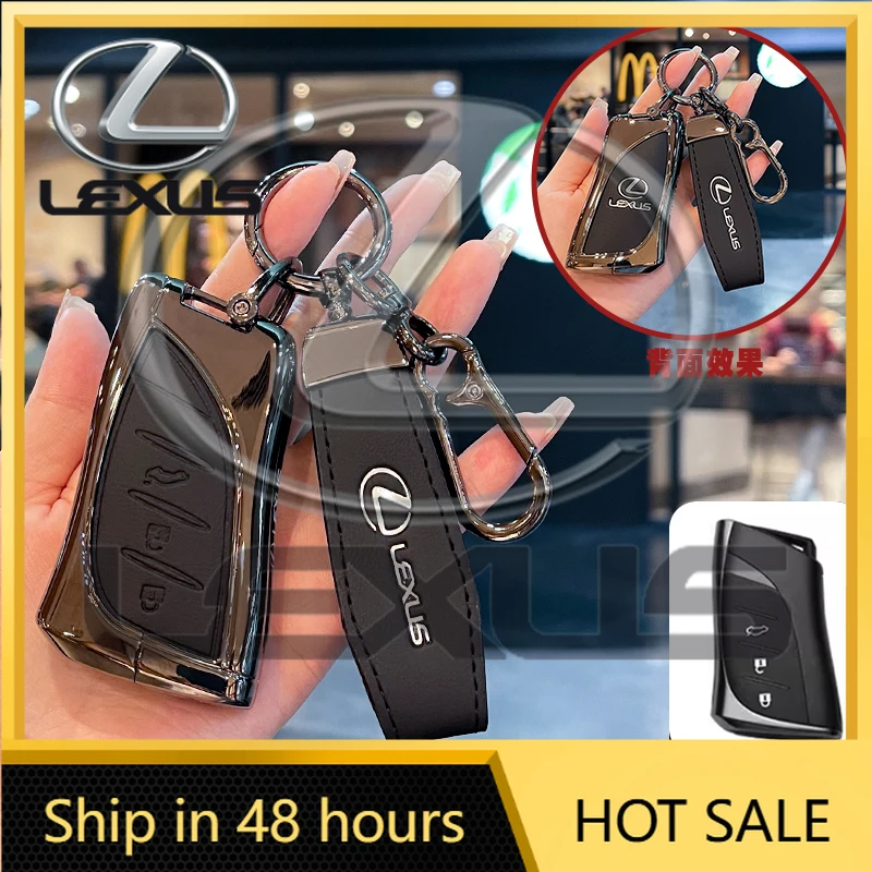 

2026 Hot Interior Stickers Zinc Alloy Car Key Cover Case Shell Fob Holder For Lexus NX GS RX IS ES GX LX RC UX US 200 250h 350 L